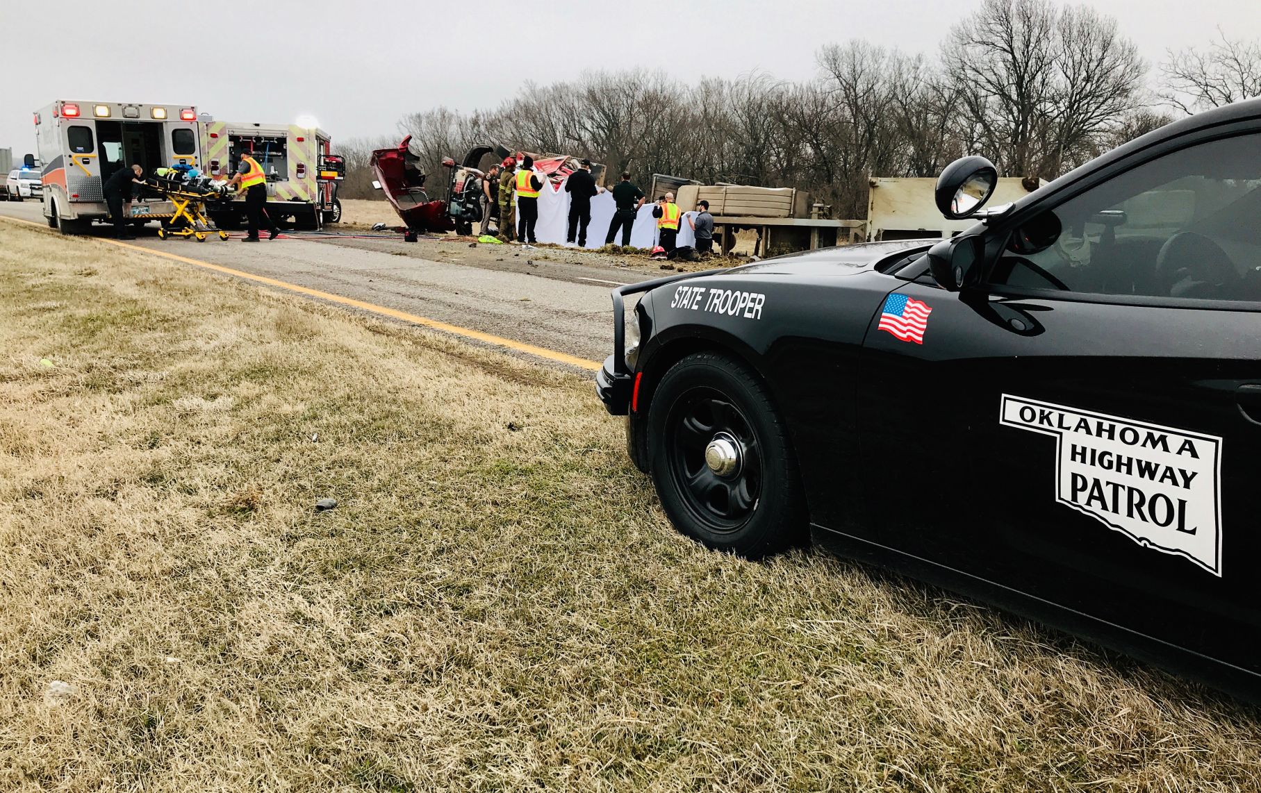 Overturned Semi on SH1